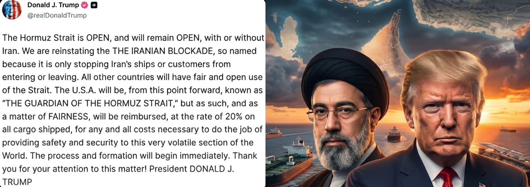 Donald Trump Announces Proposal on Strait of Hormuz Amid U.S.–Iran Tensions