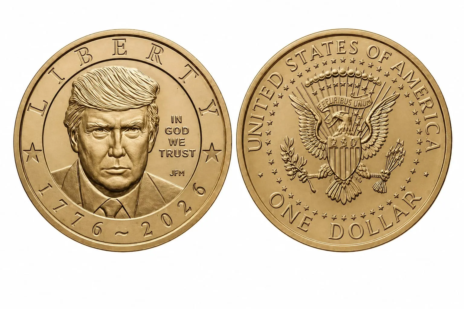 U.S. Mint to Release New $1 Gold Coin Featuring Donald Trump for America's 250th Anniversary
