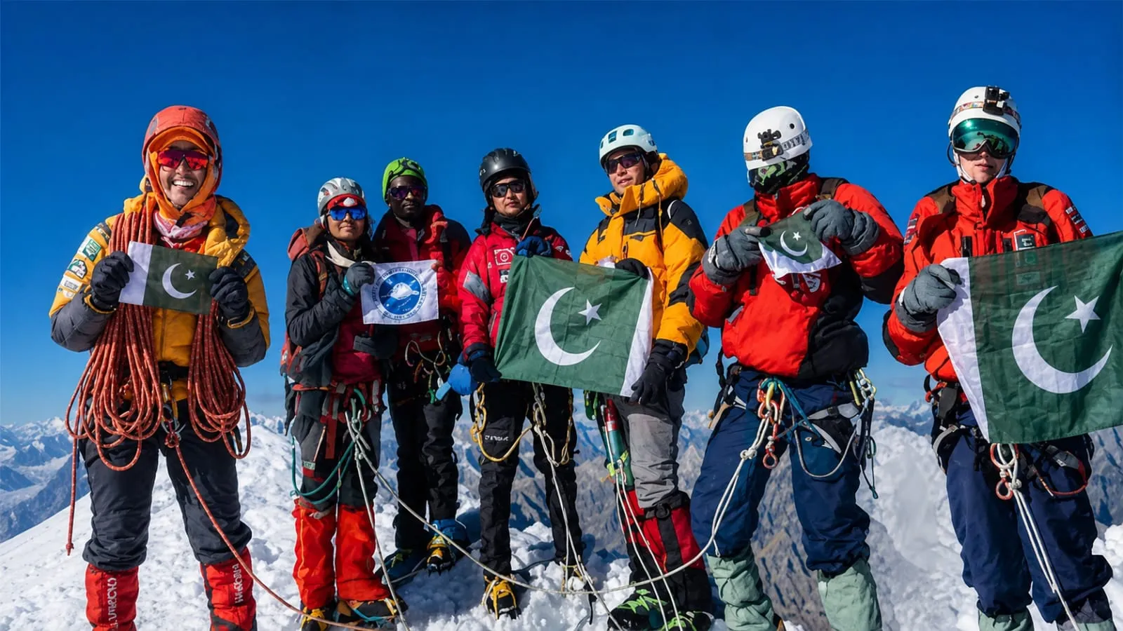 Eight Pakistani Women Successfully Summit 6,040-Meter Khusar Gang Peak