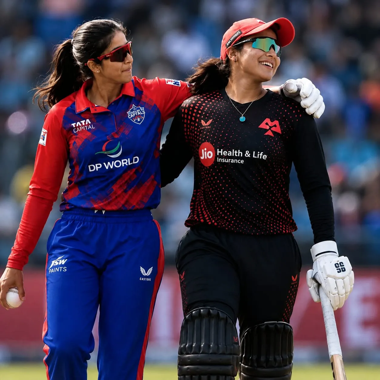 Respect Transcended Borders as Jemimah Rodrigues Embraces Pakistan Captain Fatima Sana